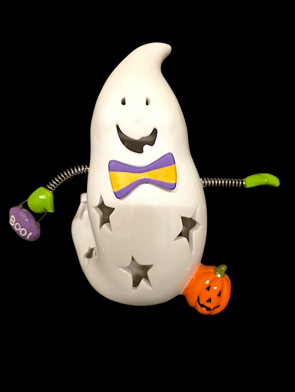 Large Ceramic Ghost Candle Holder